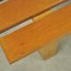 Vintage handmade robust slatted BENCH, Netherlands 1970s