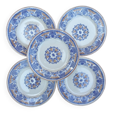 5 Longwy Rouennais plates