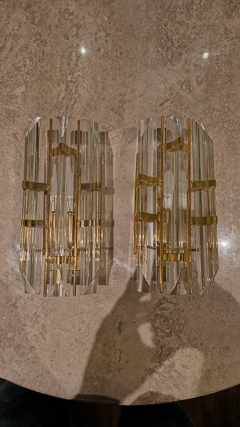 Paire d'appliques Murano Venini, Italie