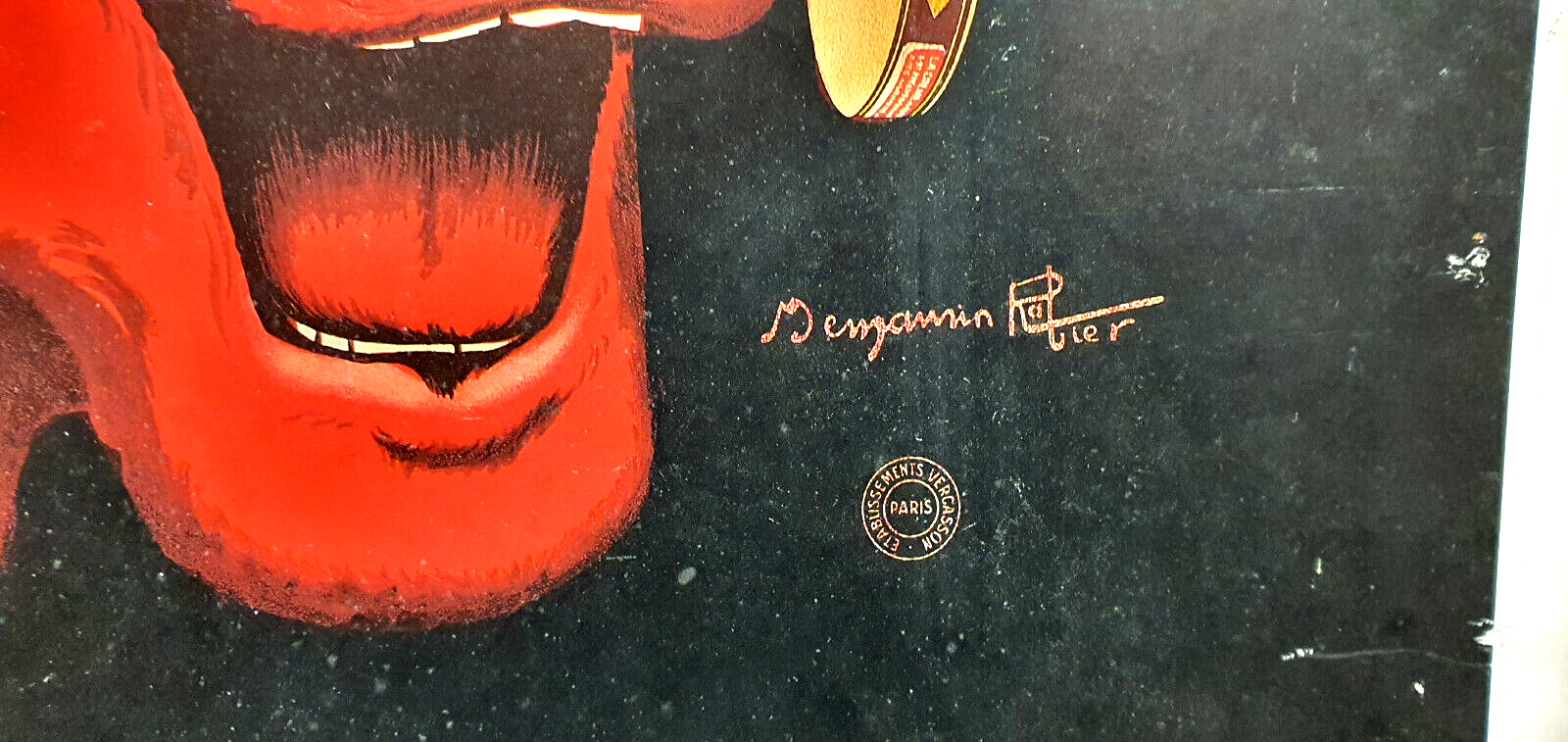 ancienne affiche 46x66 cartonné publicitaire vache qui rit benjamin rabier édition clouet