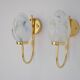 Vintage Scandinavian wall lights, 1980s, set of 2