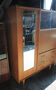 Old wardrobe-secretary in light solid wood