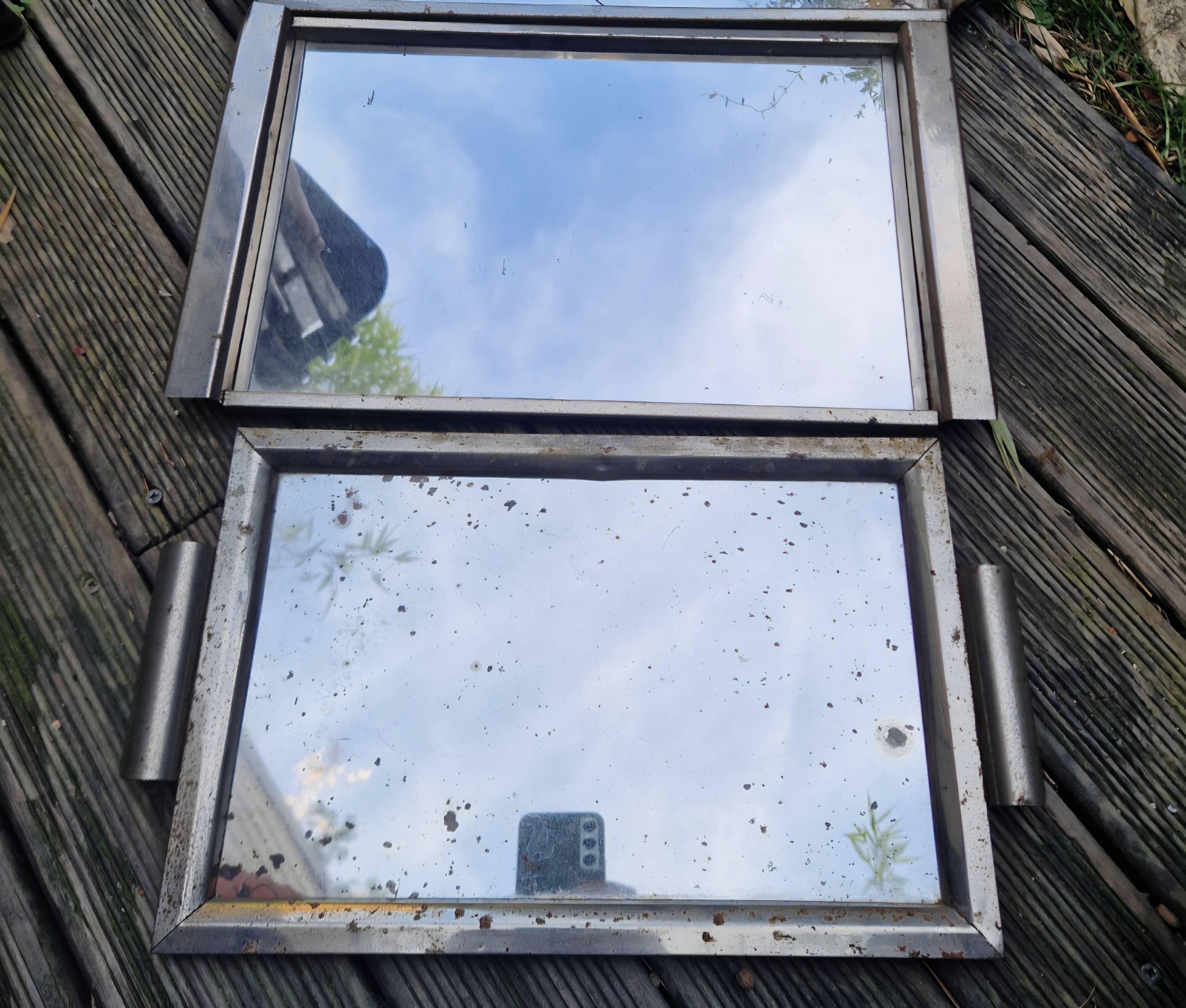 2 plateaux miroirs
