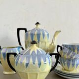 Art Deco coffee set in fine pearlescent porcelain 20s