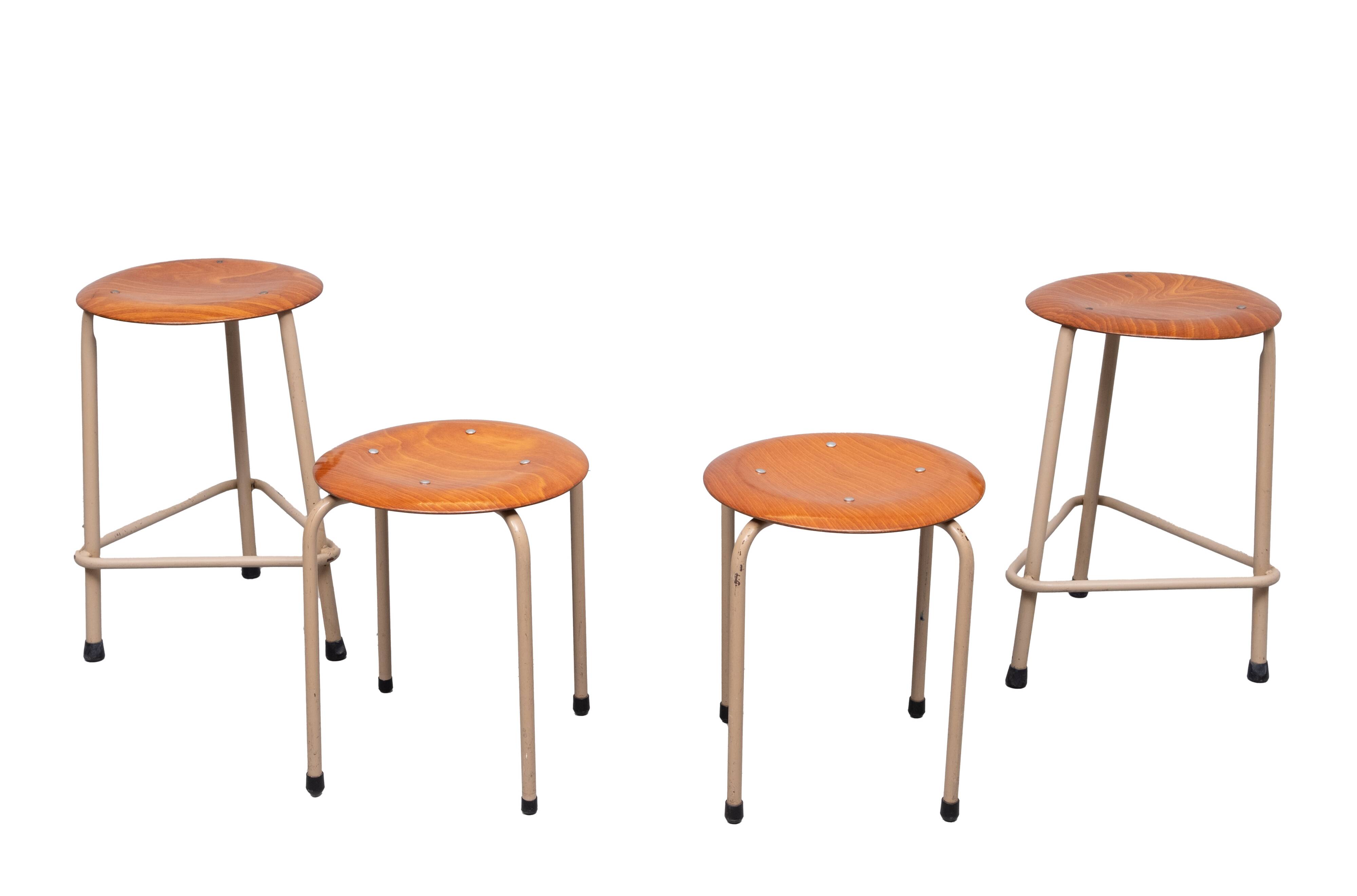 4 Industrial Marko working stools 1960s