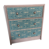 Wooden dresser three vintage drawers