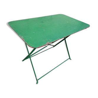 Old iron folding garden table