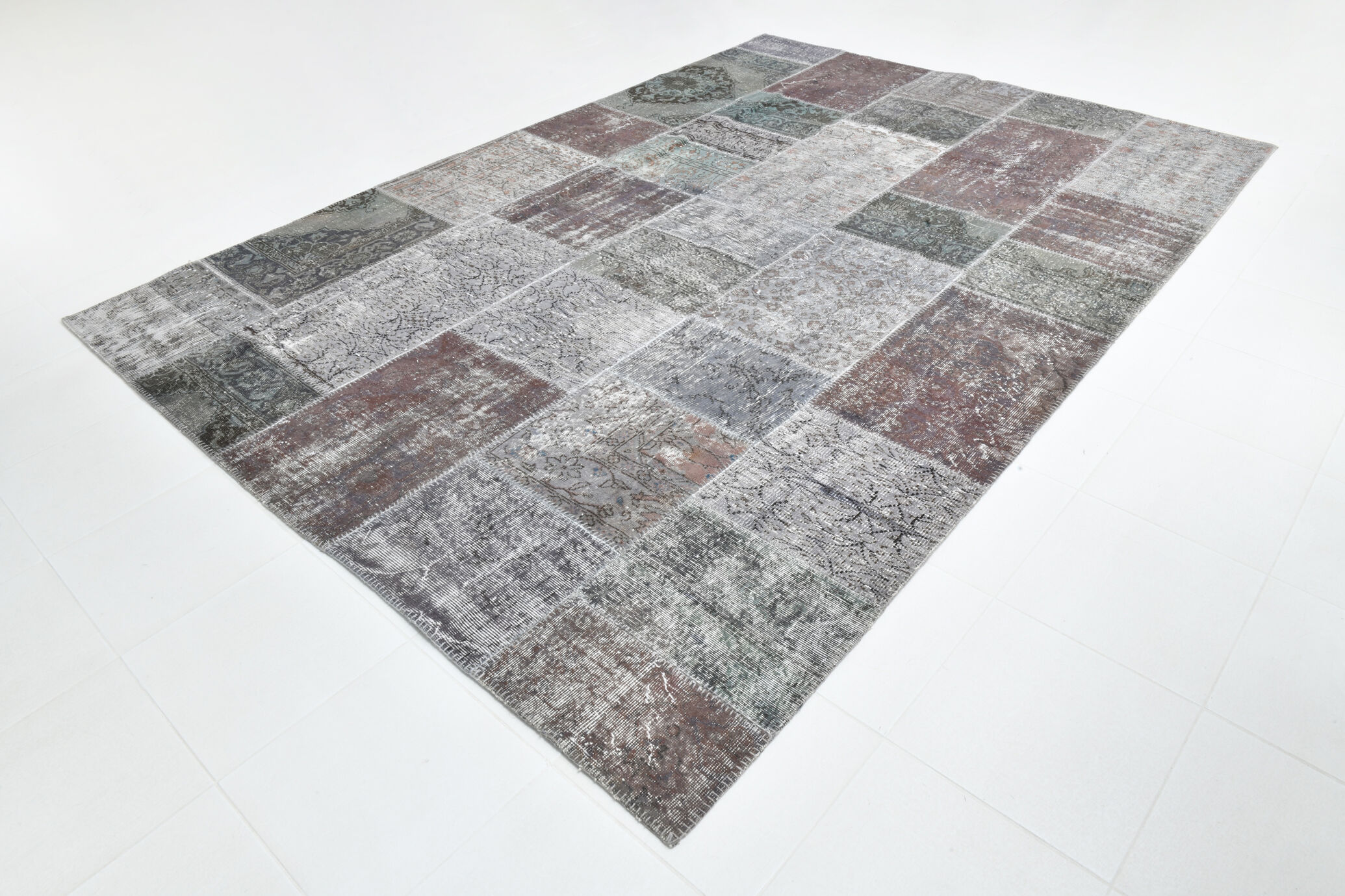 8x11 Handmade Wool Vintage Rug 354x251Cm