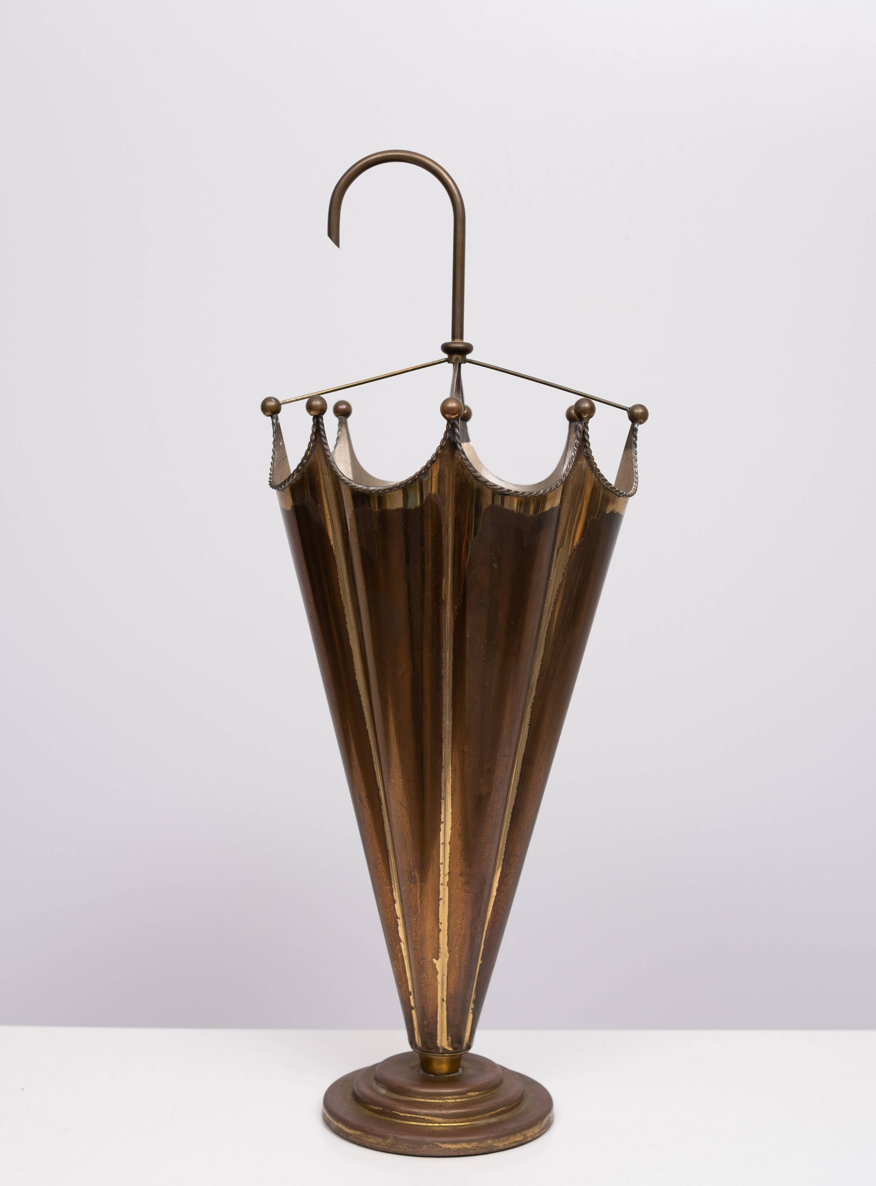 Brass Umbrella Umbrella stand 1950s France