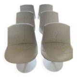 Set of 6 FLOW CHAIR chairs, by JM Massaud - MDF Italia with integrated cushions