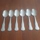 Set of 6 silver metal spoons