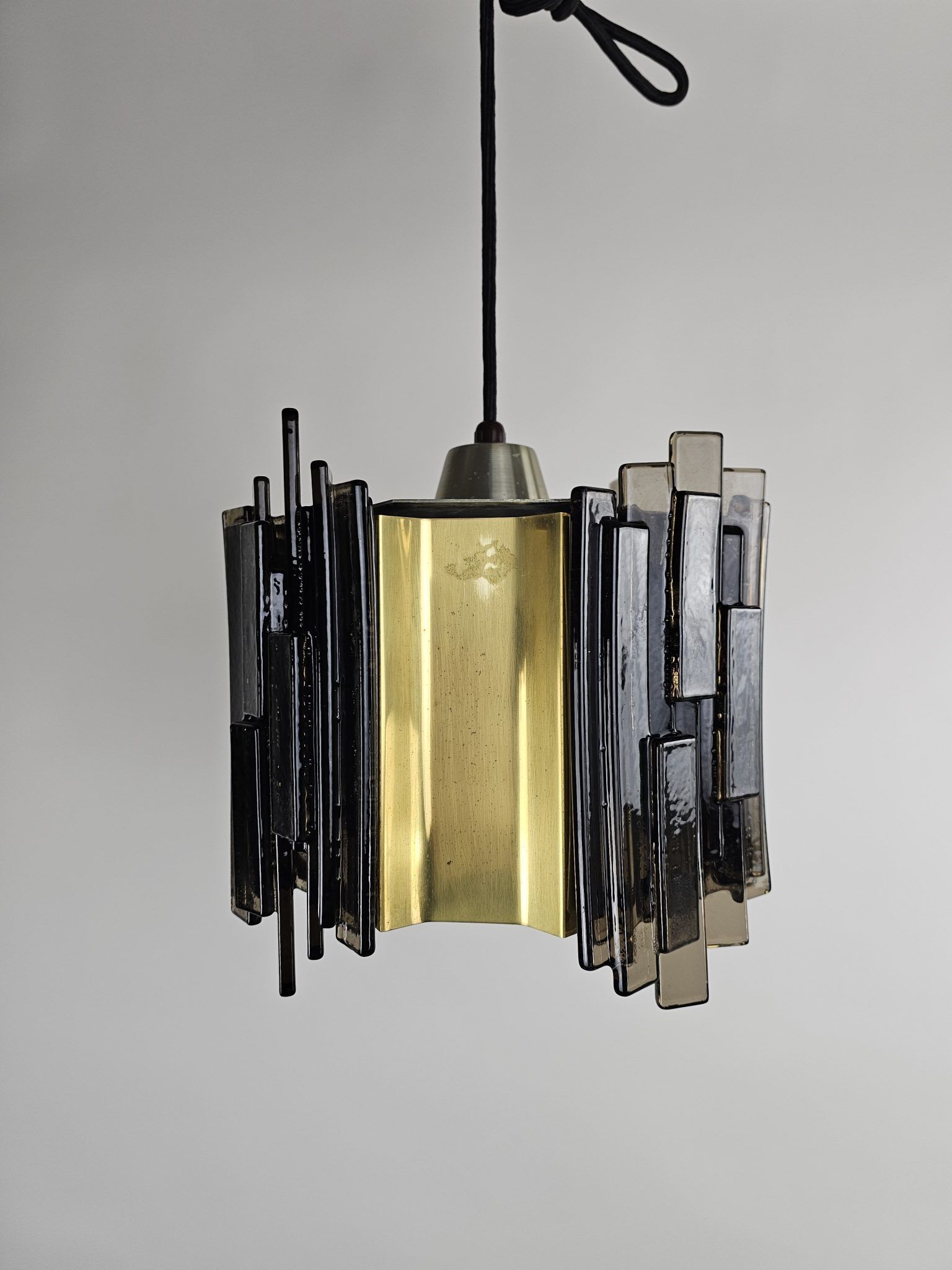 Claus Bolby pendant lamp brass and plastic
