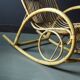 Rocking chair in vintage rattan from Rohe Noordwolde