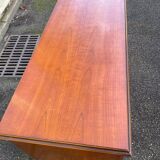 English display cabinet with 2 doors, mahogany imitation, 1990.
