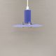 A blue minimalist hanging lamp from Lyfa Denmark 1980s.