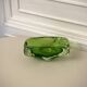 Murano iridescent green pocket tray