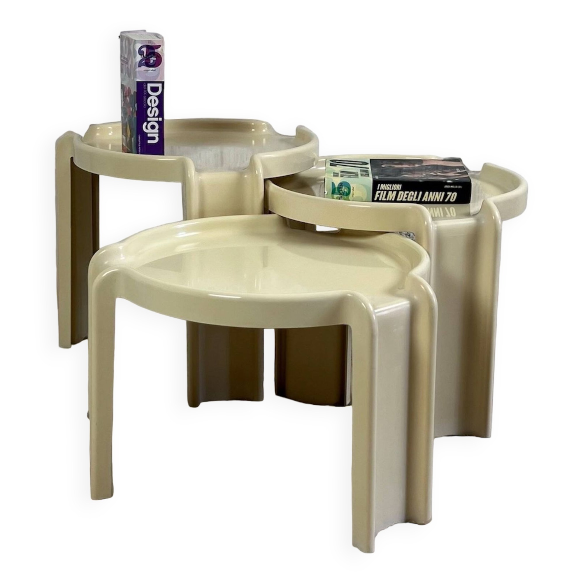 Set of Nesting Tables Model 4905/6/7 by Giotto Stoppino for Kartell, 70s