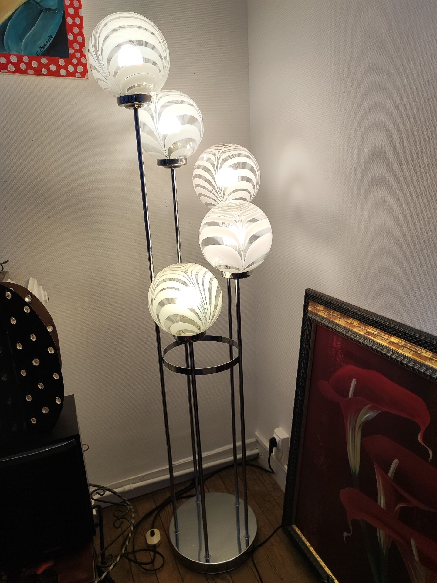 Toni Zucherri Murano floor lamp Venini 1970