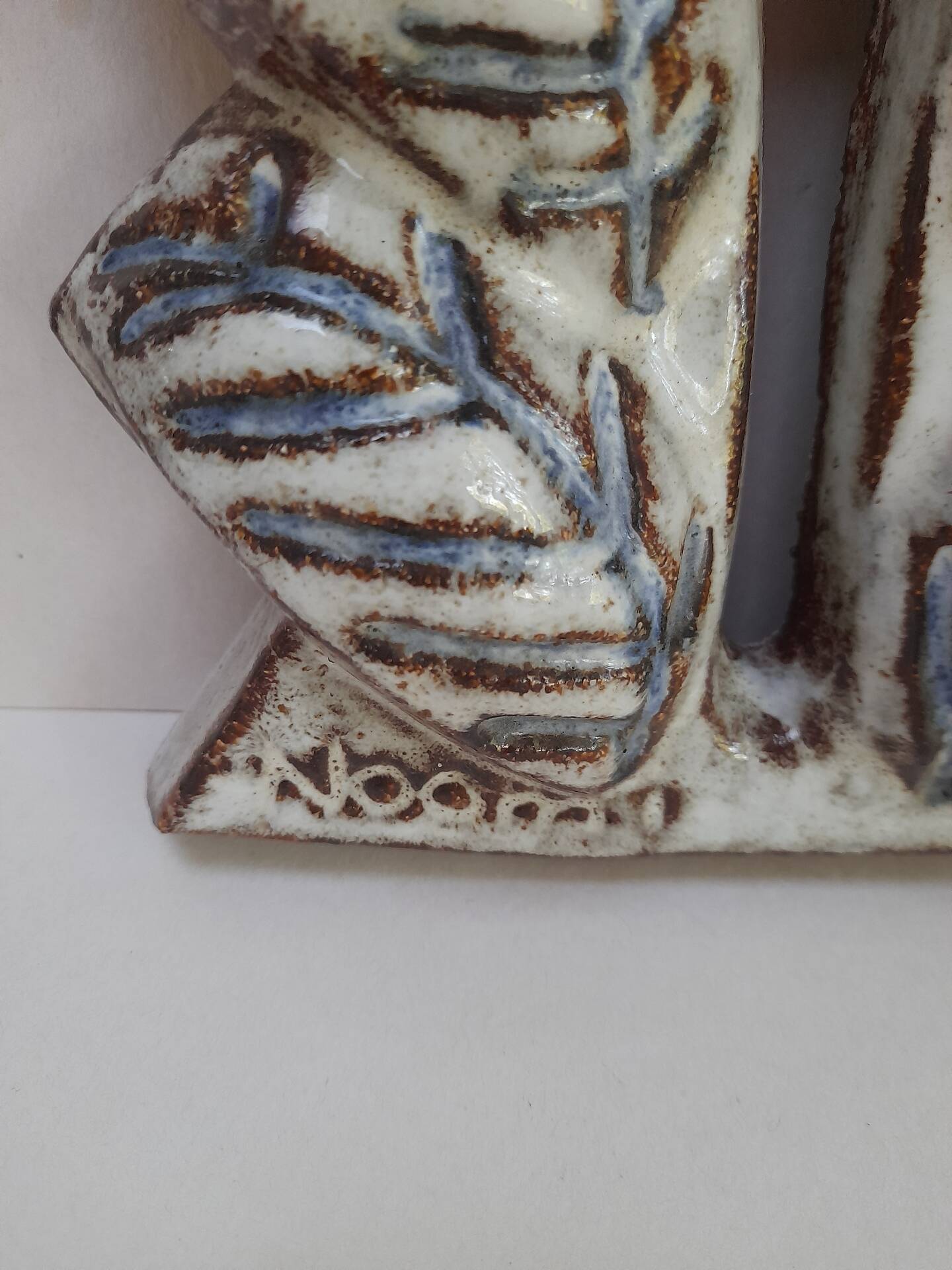 Large ceramic bas-relief by Søholm signed Noomi Backhausen.