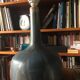Blue ceramic lamp foot sign Karlsruhe circa 1960