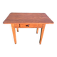 Rectangular wooden farmhouse table or rustic desk with antique drawer