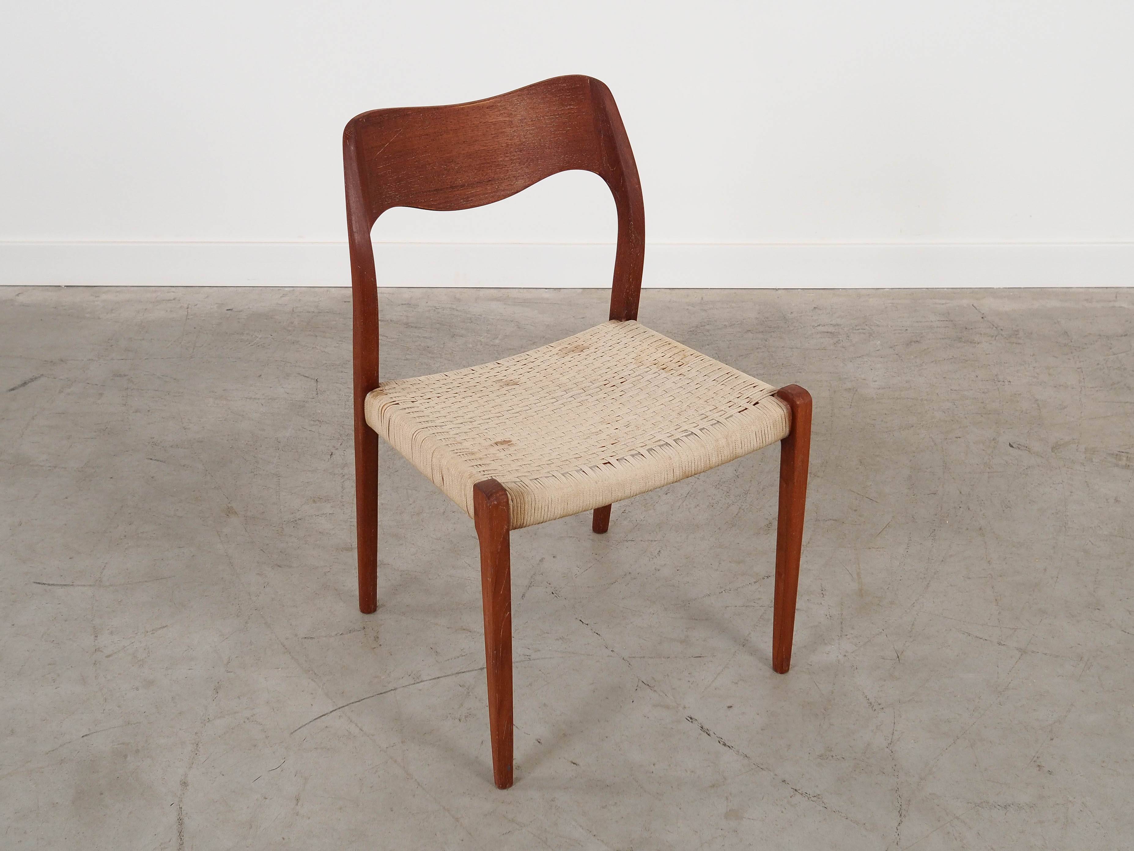 Teak chair, Danish design, 1960s, designer: Niels Otto Møller
