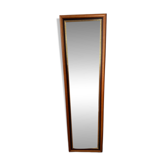 Bevelled wooden mirror