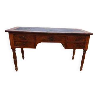 Walnut Desk and Walnut Burl 19th