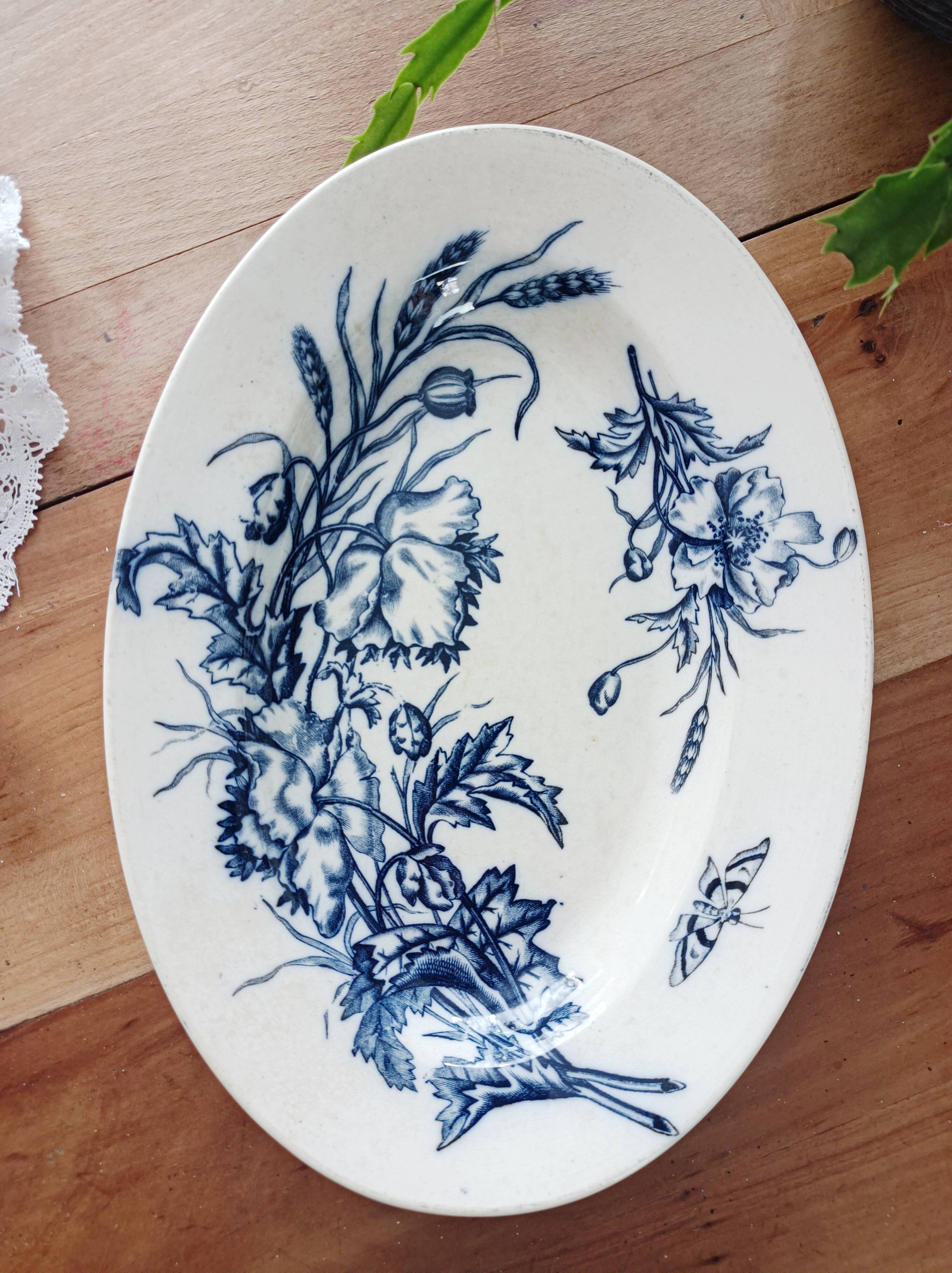 Oval iron earth dish BFK, Flora