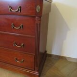 4-drawer chest of drawers – Cherry stain – Imitation Empire style – 80s