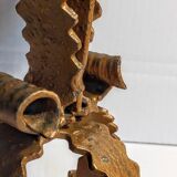 Chandelier wrought iron Art-popular with three arms old