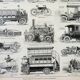Old engraving 1898, Old car, automobile • Original and vintage lithograph