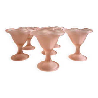 Set of 6 70s ice cream cups