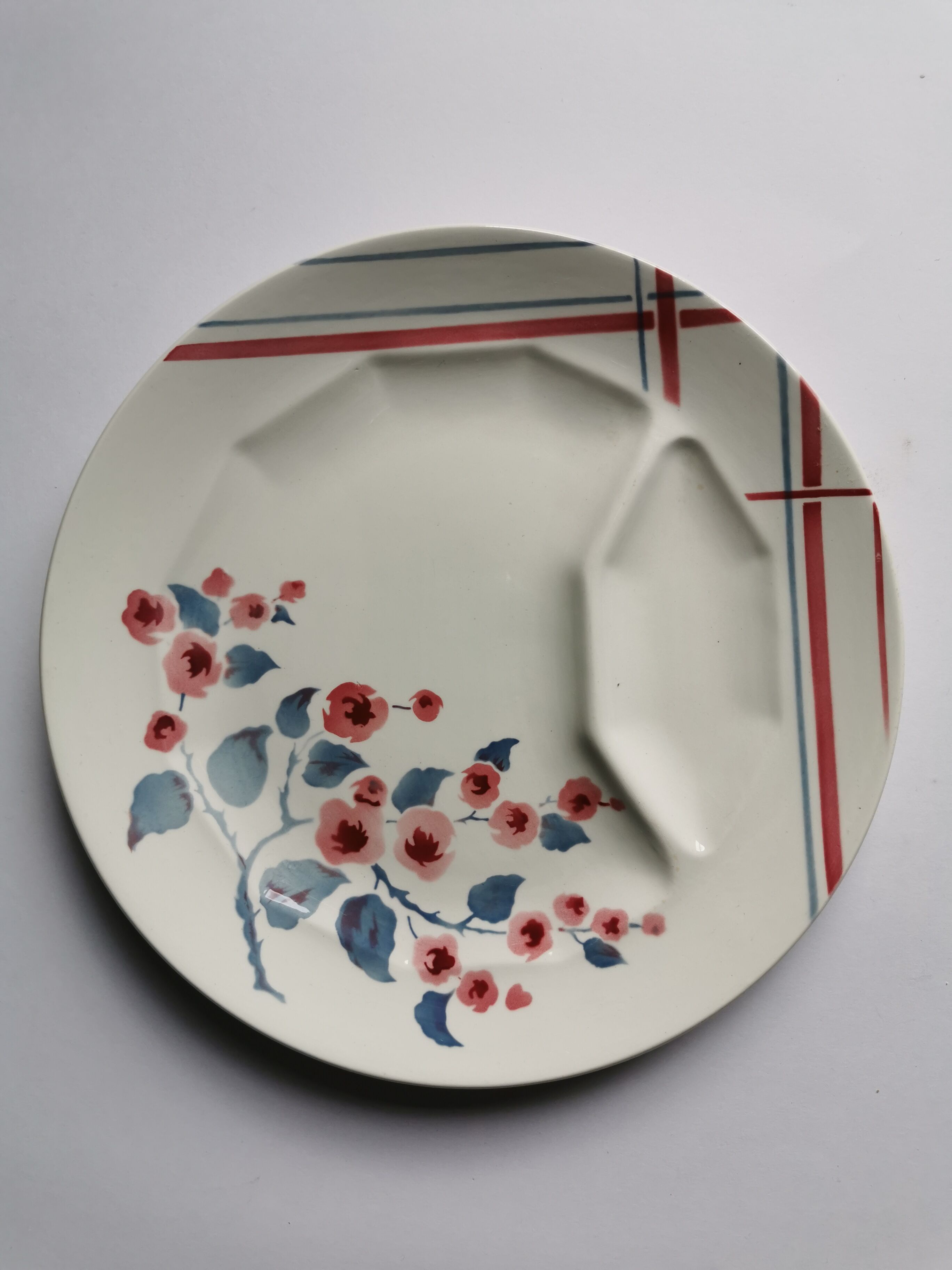Set of 6 plates Digoin Sarreguemines Cytise