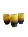 Set of 3 Art Deco cups – Cloudy marbled glass – Signed André DEL