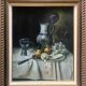 HST painting "Composition with fruits and oysters" signed Winston + frame