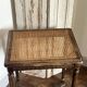 Antique piano stool, wood and caning - Louis XVI style, late 19th century.