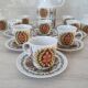 Vintage retro pattern coffee tea set