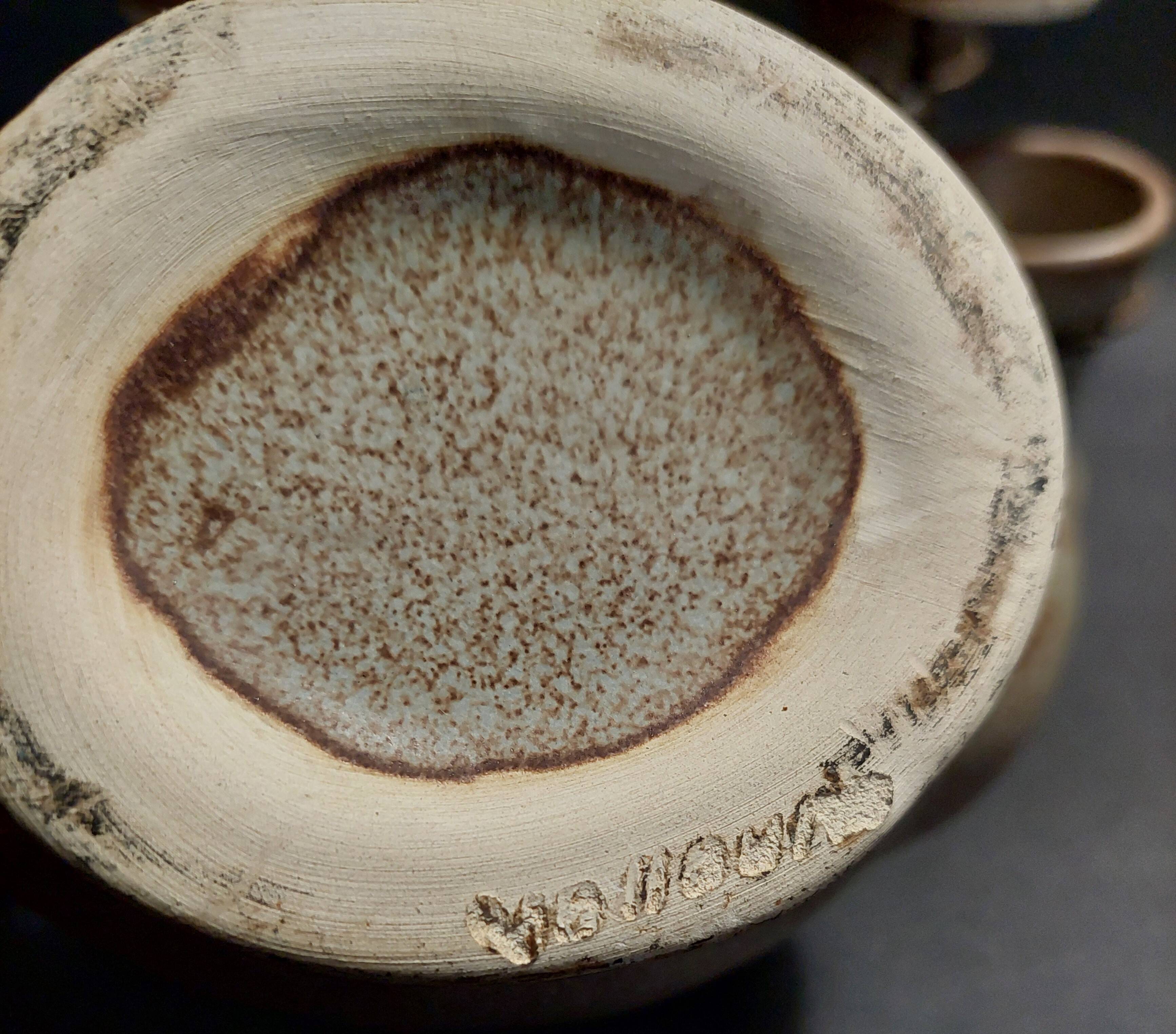 Ceramic liqueur service signed Vallauris