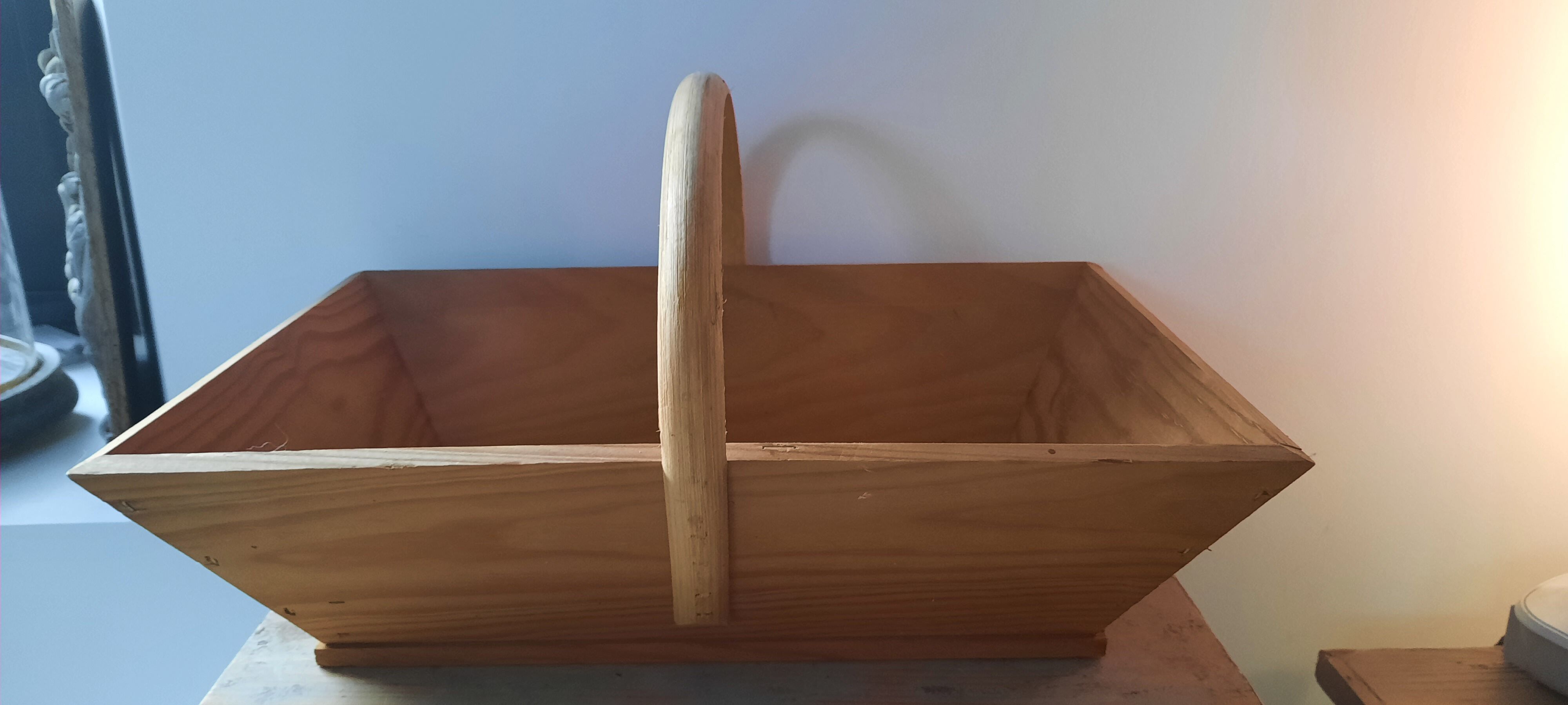Wooden picking basket