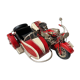 Moto side-car vintage en métal