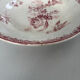 Assiette creuse terre de fer décor floral modèle Fontanges de Sarregue