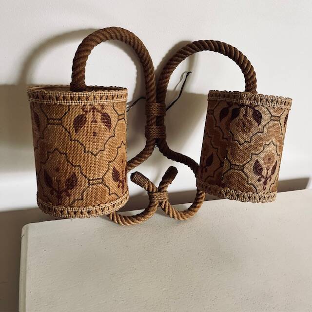 Large rope wall lamp