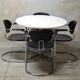 Round table dining room of the 60s/70s vintage design