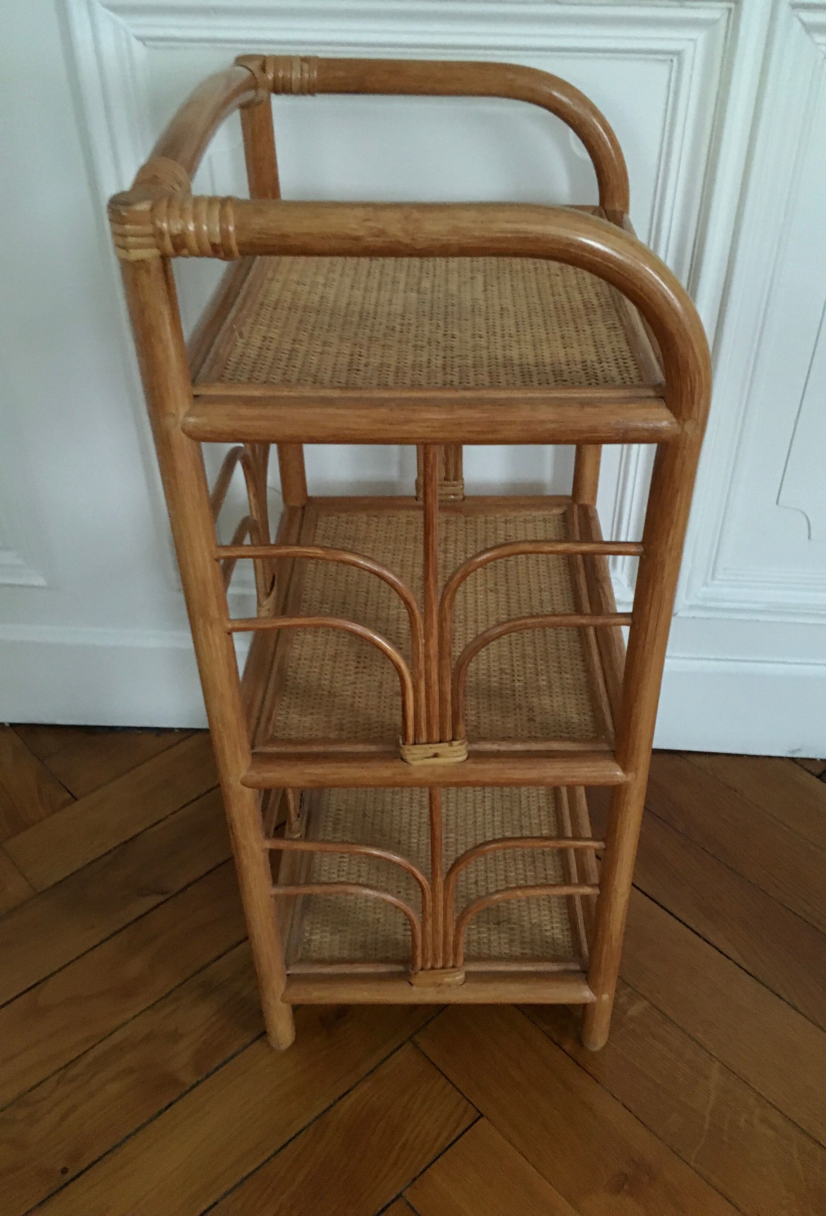 Bamboo and rattan shelf 80
