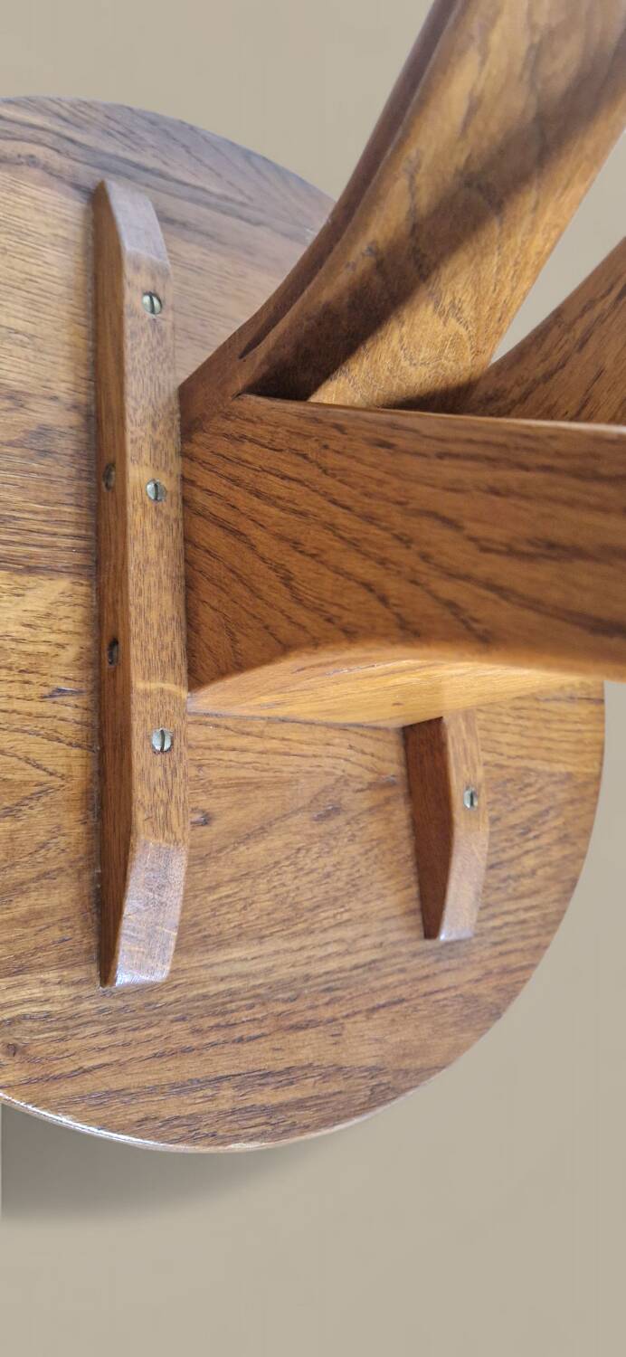 Solid oak side table – Scandinavian design from the 1950s