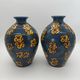 Pair of Large Art Deco Vases Émile Simonod H28cm Glazed Ceramic Blue