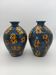 Pair of Large Art Deco Vases Émile Simonod H28cm Glazed Ceramic Blue