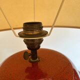 Red ceramic table lamp