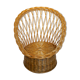 Armchair woven rattan basket, 60-70 years
